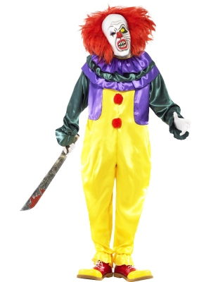 Classic Horror Clown Costume with Mask