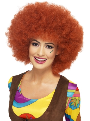 Афро парик темно-рыжий