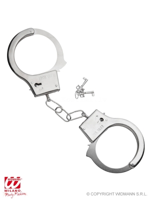Metal handcuffs with keys