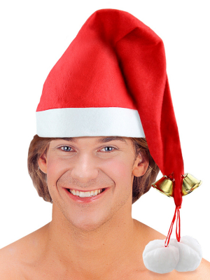 Ziemassvētku vecīša cepure ar zvaniņiem