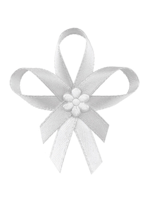 Lapel ribbons, white, 6 cm
