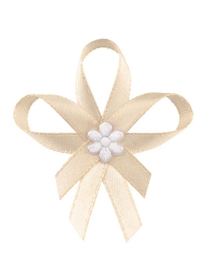 Lapel ribbons, cream,6 cm
