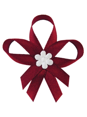 Lapel ribbons, deep red, 6 cm