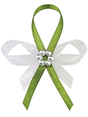 Līgavaiņa piespraude, gaiši zaļa, 6 cm