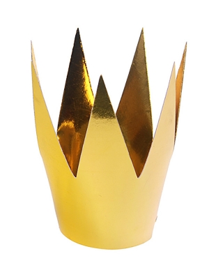 3 gab, Svētku cepurīte - zelta kronis, 5.5 cm