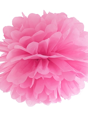 Zīdpapīra bumba, rozā, 35 cm