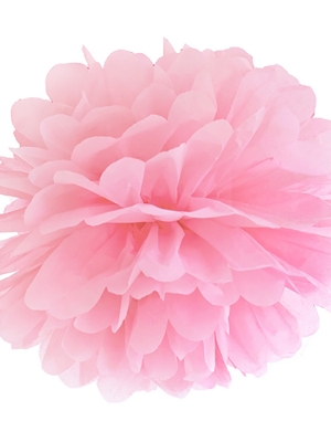 Zīdpapīra bumba, gaiši rozā, 35 cm