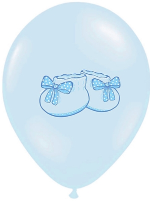 6 gab, Baloni Kurpītes, gaiši zili, 30 cm