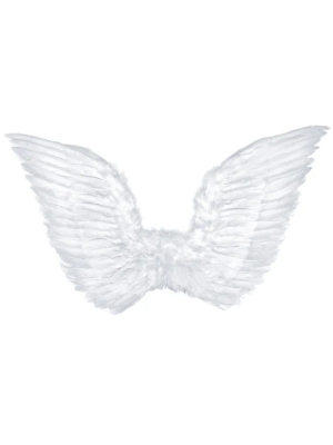 Eņģeļa spārni, balti, 75 x 45 cm