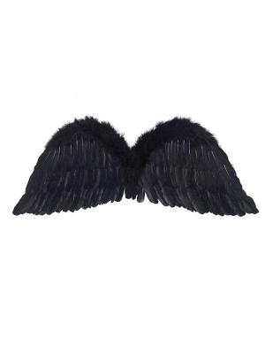 Eņģeļa spārni, melni, 75 x 30 cm
