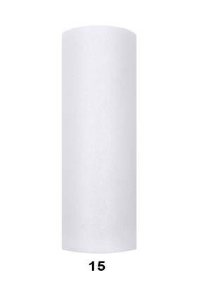 Tulle Glittery, white, 0.15 x 9m