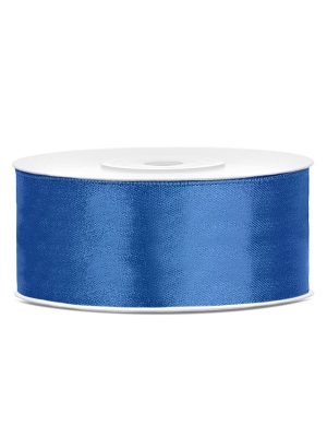 Satīna lente, spilgti zila, 25 mm x 25 m