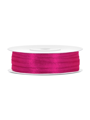 Satīna lente, neona rozā, 3 mm x 50 m
