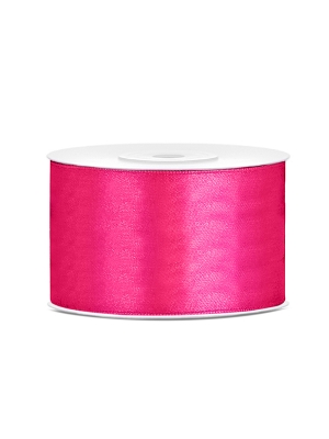 Satīna lente, tumši rozā, 38 mm x 25 m