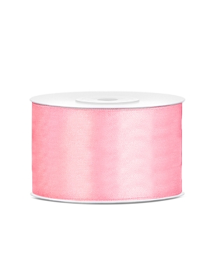 Satīna lente, gaiši rozā, 38 mm x 25 m