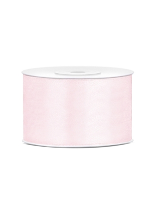 Satīna lente, gaiša pūdera rozā, 38 mm x 25 m