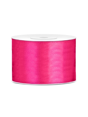 Satīna lente, tumši rozā, 50 mm x 25 m