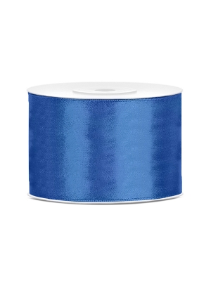 Satīna lente, spilgti zila, 50 mm x 25 m