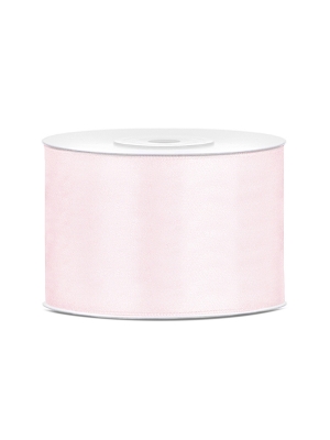 Satīna lente, gaiša pūdera rozā, 50 mm x 25 m