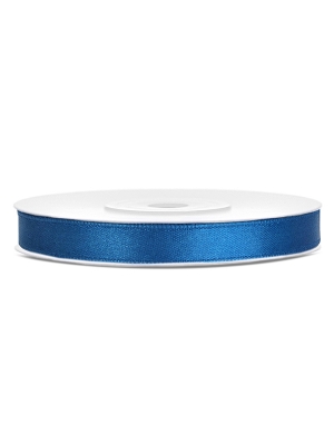 Satīna lente, zila, 6 mm x 25 m