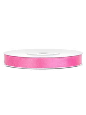 Satīna lente, rozā, 6 mm x 25 m