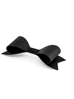 6 шт, Бумажный декор бант, черный, 5.5 x 2 см