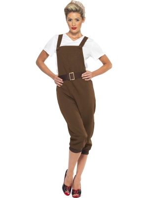 WW2 Land Girl Costume, brown