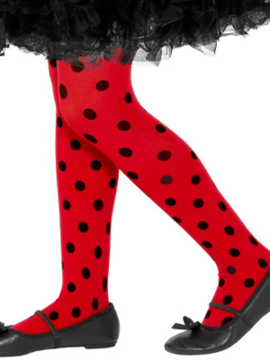 Ladybird Spot Tights, Childs, (6-12 age)
