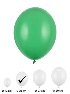 23 cm, 100 gab, Smaragda zaļš, pasteļtonis