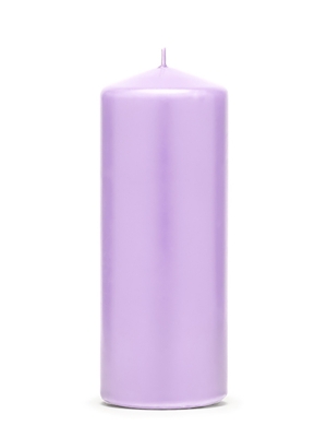 Cilindra svece, matēta, viršu zila, 15 cm х 6 cm