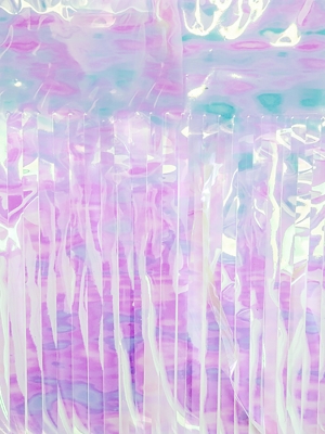 Lietutiņa virtene, varavīksnes krāsās, 18.5 x 400 cm
