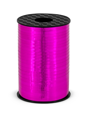Лента тёмно-розовая, металлическая, 5 мм х 225 м