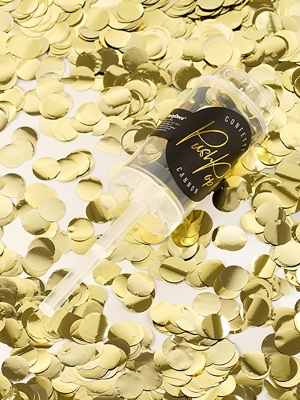 Plaukšķene Push Pop, zelta folija, 4,8 x 18 cm