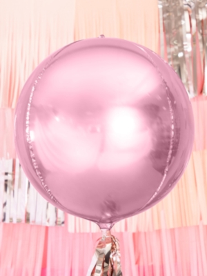 Folija balons bumba, gaiši rozā, 40 cm