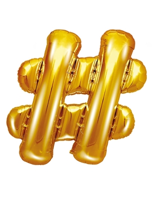 Folijas balons, #, zelts, 35 cm