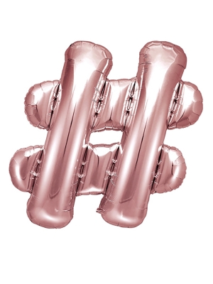 Folijas balons, #, rozā zelts, 35 cm