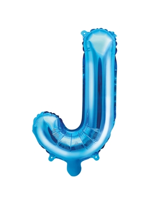 Folijas balons, J, zils, 35 cm