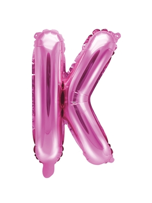 Folijas balons, K, tumši rozā, 35 cm