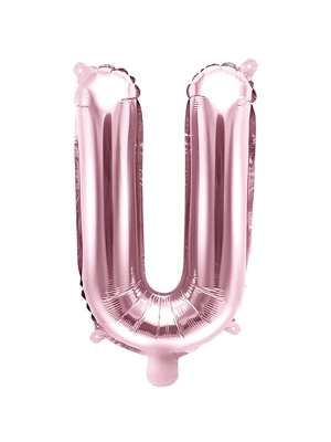 Folijas balons, U, rozā zelts, 35 cm
