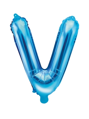 Folijas balons, V, zils, 35 cm