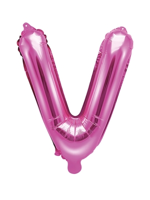Folijas balons, V, tumši rozā, 35 cm