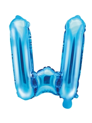 Folijas balons, W, zils, 35 cm