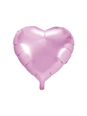 Folija balons sirds, gaiši rozā, 61 cm