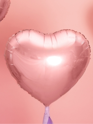 Folija balons  sirds, rozā zelts, 45 cm