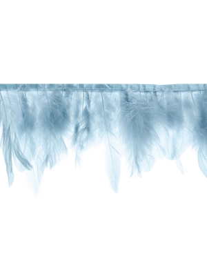 Feather garland, light misty blue, 17 x 100 cm
