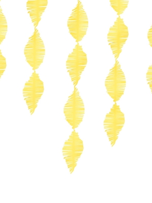 Strēmele no kreppapīra, dzeltena, 15 x 300 cm