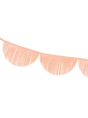 Scalloped fringe garland, light peach, 32 x 300 cm