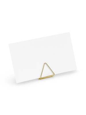 10 gab, Galda karšu turētāji trijstūra formā, zelta, 2.3 cm