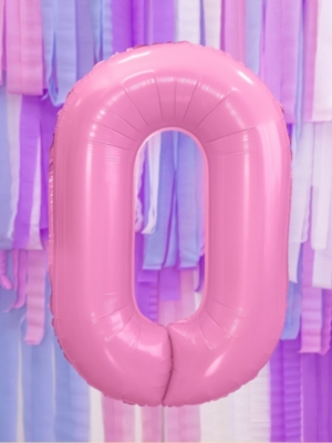 Folija balons 0, gaiši rozā, 86 cm