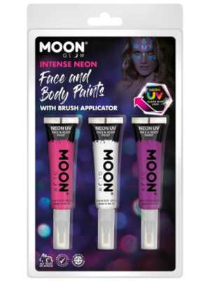 Moon Glow Intense Neon UV sejas krāsas un otiņa